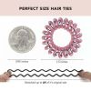 Kitsch Spiral Hair Ties for Women - Phone Cord & Coiled Hair Ties, 4pcs (Metallic Pink Crush)