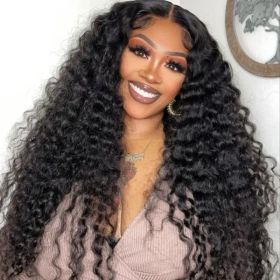 Glueless Frontal Human Hair Transparent HD Lace Front Wigs