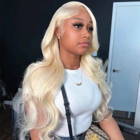30 38 Inch Brazilian Body Wave 613 Honey Blonde 13x6 HD Transparent